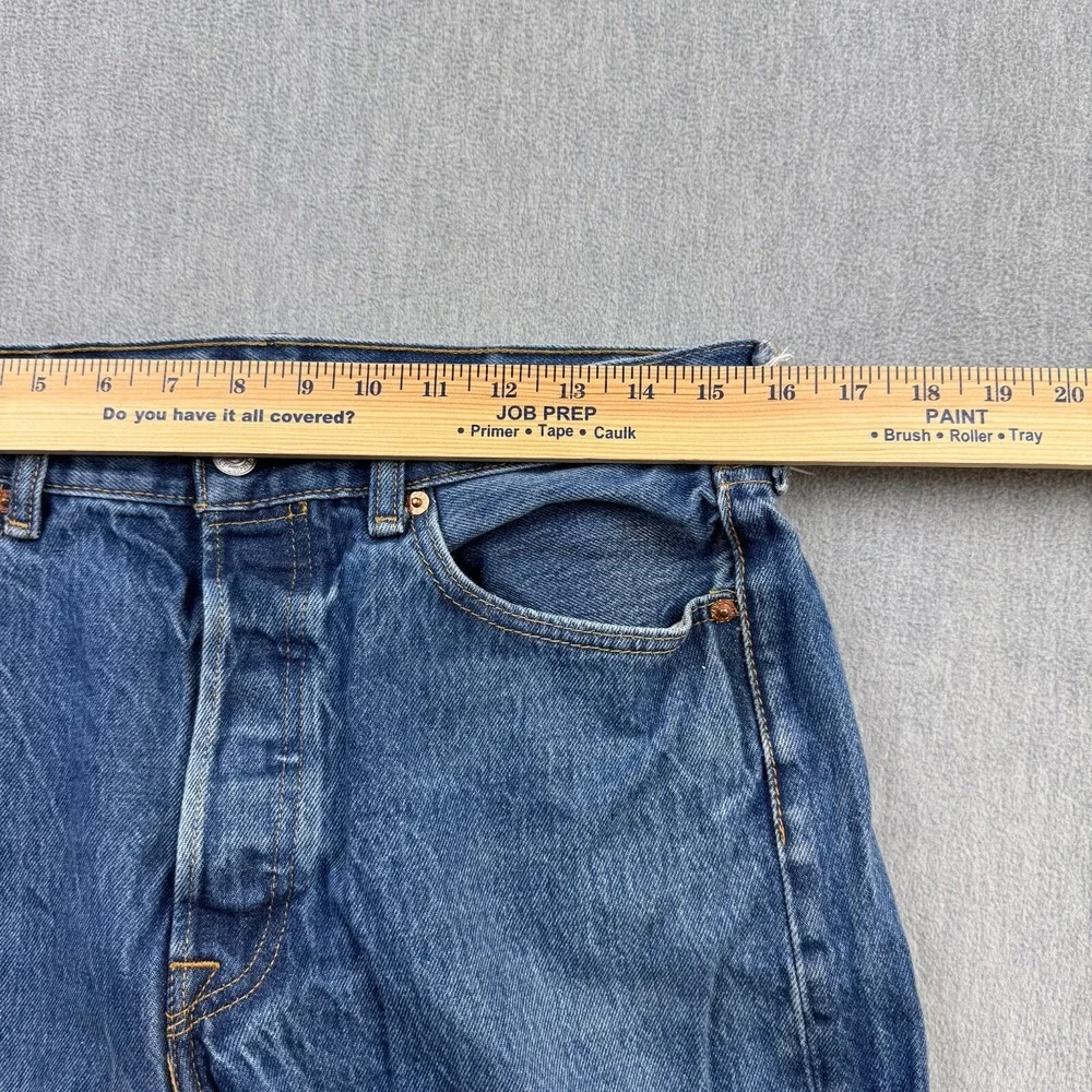 Levis 501‎ Jeans Mens 34X30 Fit 32X28 Blue Denim Button Fly Straight Leg Modern